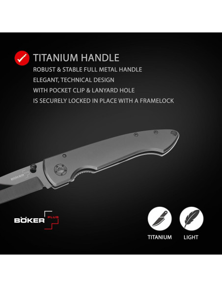 Cuchillo Plegable Boker Plus Anti-MC 8.3 cm Cerámica Titanio Cuchillo Plegable Boker Plus Anti-MC 8.3 cm Cerámica Titanio