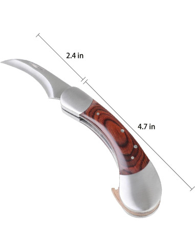 Cuchillo Plegable para Setas Coowolf con Cepillo y Funda
