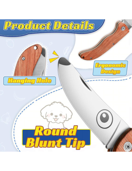 Cuchillo Plegable para Niños TIVOLI de Acero Inoxidable 10.16 cm