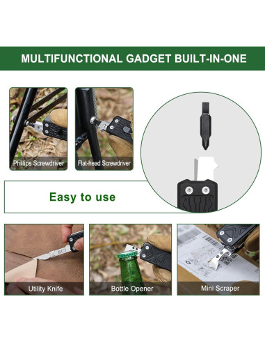 NexTool E1 Multiherramienta de Bolsillo 10 en 1 Acero Inoxidable