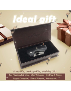 Cuchillo Plegable ALBATROSS HGDK024 Damasco 50mm Ébano 2