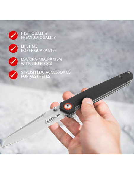 Cuchillo de Bolsillo Plegable Magnum Brachyptera 21cm Negro Cuchillo de Bolsillo Plegable Magnum Brachyptera 21cm Negro