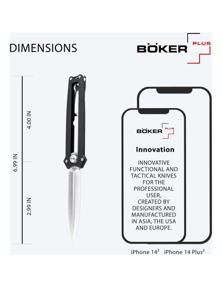 Cuchillo Daga Boker Plus Slike D2 17.8 cm Negro Cuchillo Daga Boker Plus Slike D2 17.8 cm Negro