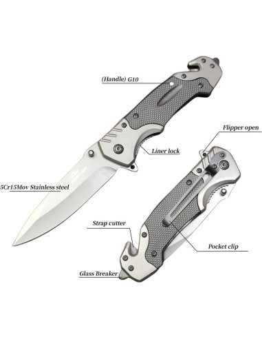 Cuchillo Plegable COHOMELARS 22.8cm Acero Inoxidable G10