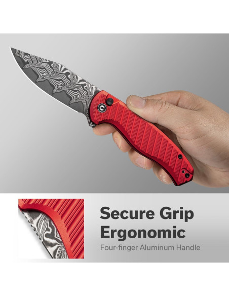 Cuchillo Plegable CIVIVI Stormhowl Damasco 8.38 cm Rojo Cuchillo Plegable CIVIVI Stormhowl Damasco 8.38 cm Rojo