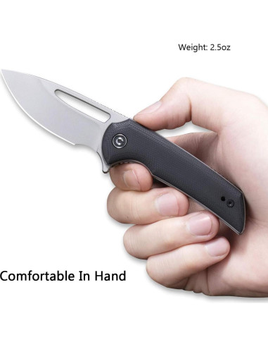 Cuchillo Plegable CIVIVI Odium D2 6.73cm Negro G10