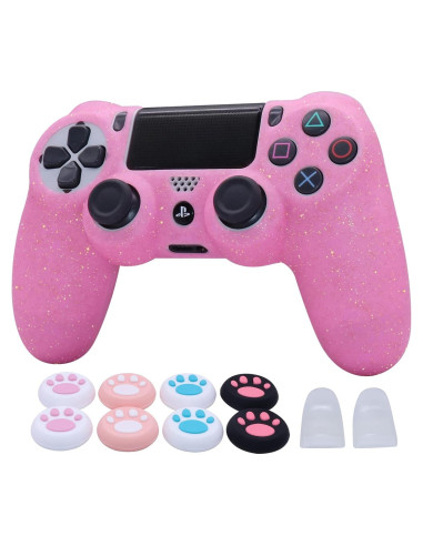 Cubierta de Silicona ROTOMOON para Controlador PS4 con 8 Tapas