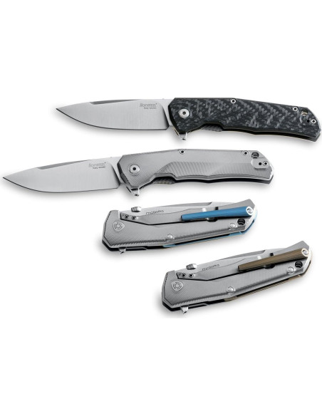 Cuchillo Framelock Titanio Lion Steel TRE Gris 7.31 cm Cuchillo Framelock Titanio Lion Steel TRE Gris 7.31 cm