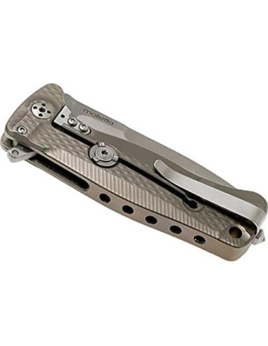 Cuchillo Plegable Lion Steel SR22 B Titanio Bronceado 8 cm