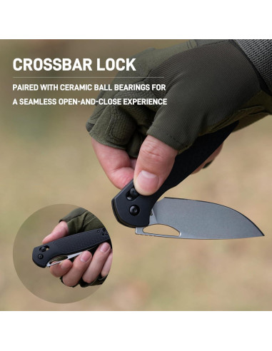 Cuchillo de Bolsillo CJRB J1952 Acacia 8.15 cm Negro EDC