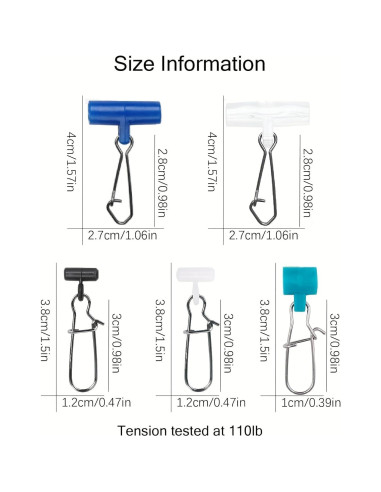 YOTO Sinker Slide 30pcs Accesorios de Pesca Azul
