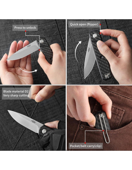 Cuchillo Plegable Firebird GANZO FH927-GB Acero D2 Verde Cuchillo Plegable Firebird GANZO FH927-GB Acero D2 Verde