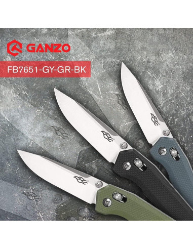 Cuchillo Plegable Firebird Ganzo FB7651-GR Acero Inoxidable 440C