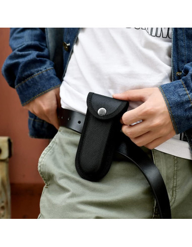 Funda de Cuchillo de Bolsillo Lasenersm Negra 2 Piezas 13.8x6 cm