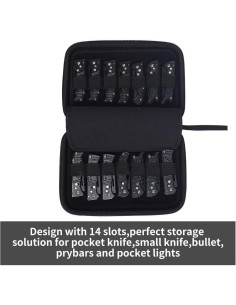 Estuche para Cuchillos de Bolsillo HERSENT 14 Ranuras Negro 2