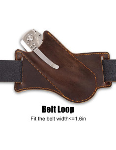 Funda de Cuchillo de Cuero Qchengsan para Cinturón 12.45 cm 2