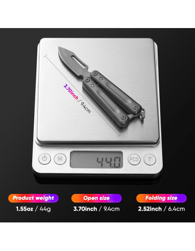 Cuchillo de bolsillo XXV plegable acero inoxidable 9.4 cm