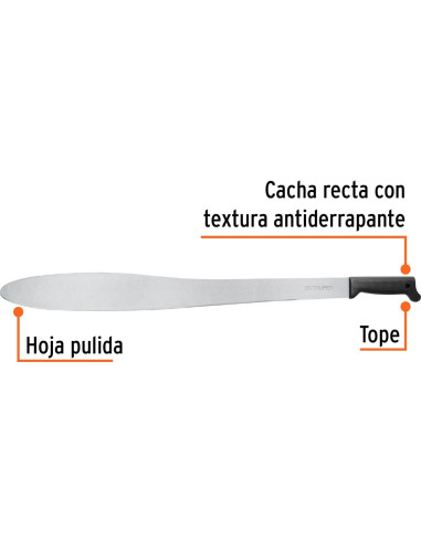 Machete Caguayano Truper T-1173-27B 69cm Mango Antideslizante