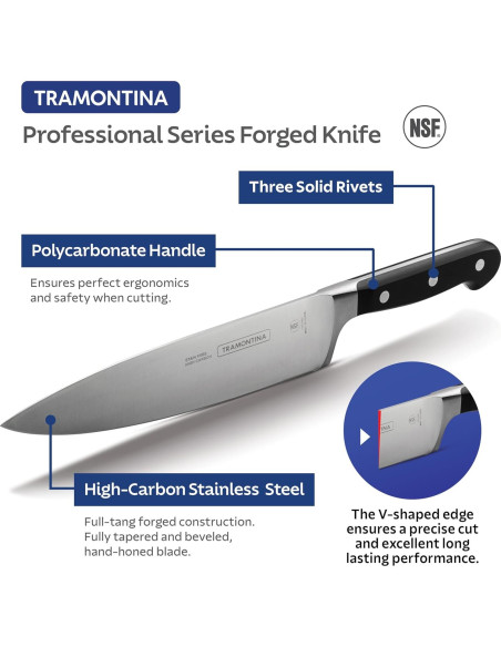 Juego de cuchillos de carne Tramontina Pro Series 4 piezas 12.7 cm Juego de cuchillos de carne Tramontina Pro Series 4 piezas 12.7 cm