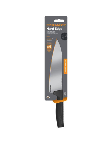 Cuchillo de Chef Fiskars Hard Edge 20 cm Acero Inoxidable