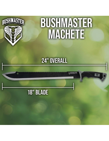 Machete Bushmaster 31.12 cm Acero Inoxidable con Funda