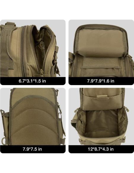 Bolsa de Pesca Piscifun Sling Caqui 30x21x10 cm Resistente Bolsa de Pesca Piscifun Sling Caqui 30x21x10 cm Resistente