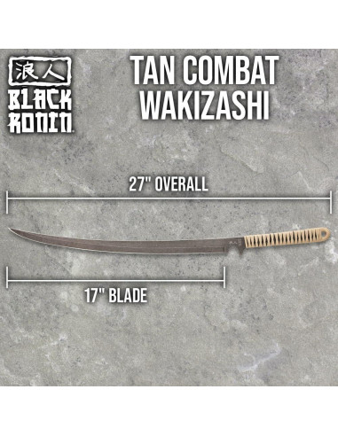 Espada Wakizashi Black Ronin 43.18 cm Acero Inoxidable