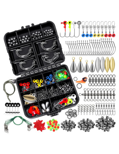 Kit de Accesorios de Pesca TOPFORT 187 Piezas Organizado