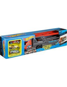 Transportador Hot Wheels City Mattel con Lanzador y 3 Autos 2