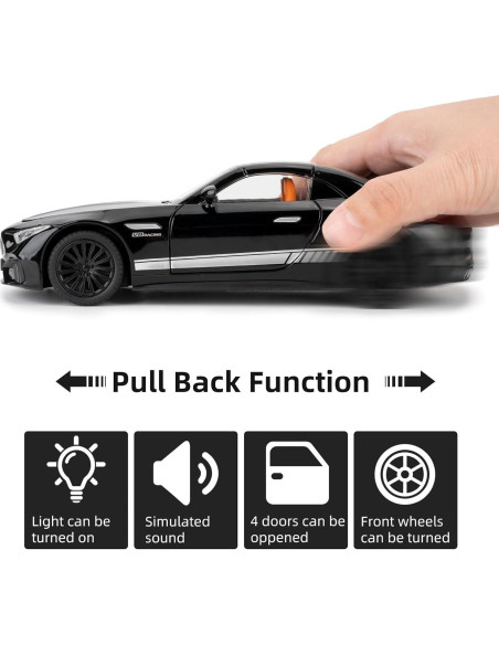 Coche de Juguete Convertible LOVEPOSELY Benz SL63 AMG 1:24 Coche de Juguete Convertible LOVEPOSELY Benz SL63 AMG 1:24