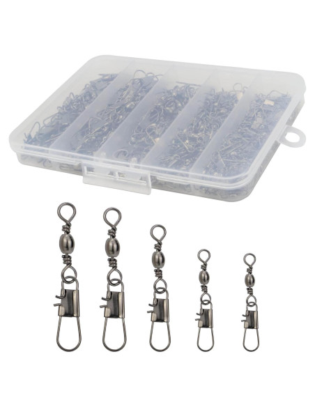 Ganchos de Pesca Beoccudo 210pcs Mosquetón Acero Inoxidable Ganchos de Pesca Beoccudo 210pcs Mosquetón Acero Inoxidable