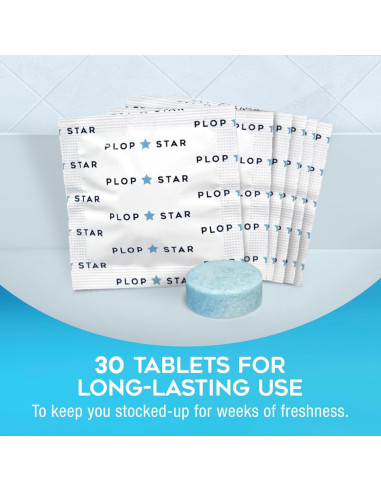 Tabletas Eliminadoras de Olores Plop Star - 30 Unidades