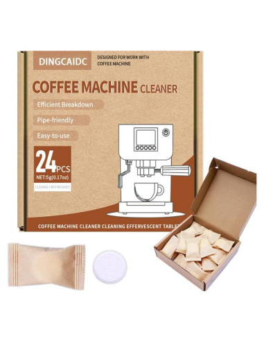 Tabletas Limpiadoras DINGCAIDC para Máquinas de Café - 24 Unidades