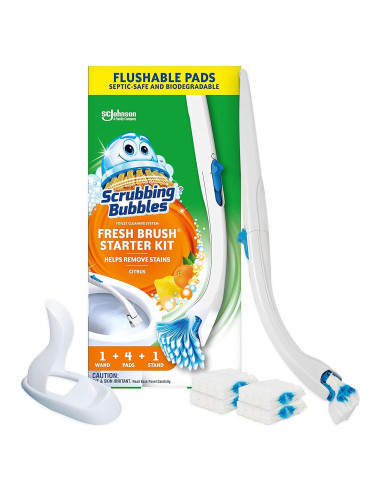 Kit de Limpieza de Inodoro Scrubbing Bubbles Fresh Brush 1 Varita + 4 Recargas