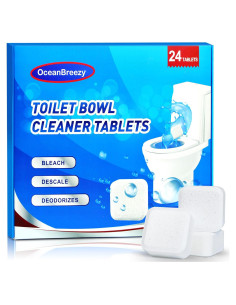 Tabletas de Limpieza de Inodoro OceanBreezy 24-Pack Ecológicas