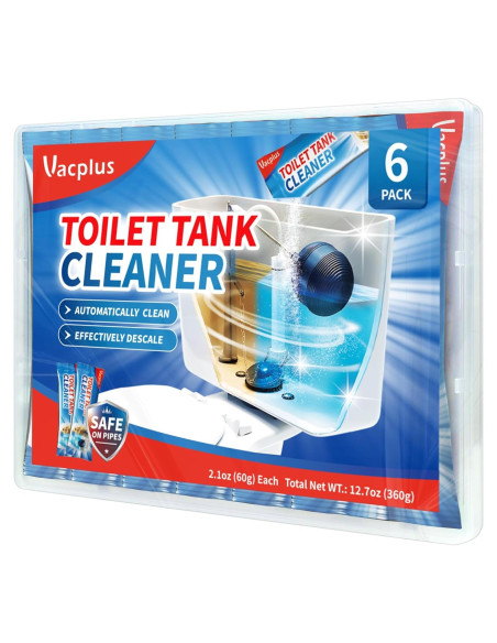 Limpiador de Tanque de Inodoro Vacplus - 6 Tabletas Desincrustantes Limpiador de Tanque de Inodoro Vacplus - 6 Tabletas Desincrustantes