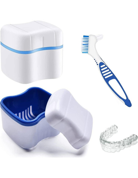 Kit de Baño para Dentaduras BTwood - 2 Copas 29.57ml + 2 Cepillos Kit de Baño para Dentaduras BTwood - 2 Copas 29.57ml + 2 Cepillos