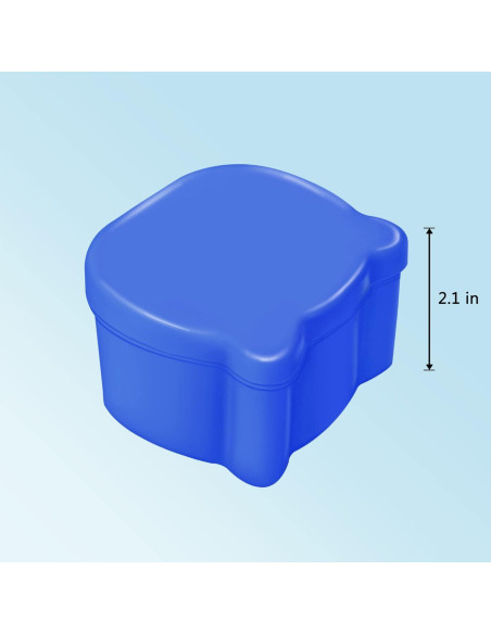 Estuche para Dentaduras Portátil YCROJBK Azul 8.9x8.4x5.1cm Estuche para Dentaduras Portátil YCROJBK Azul 8.9x8.4x5.1cm