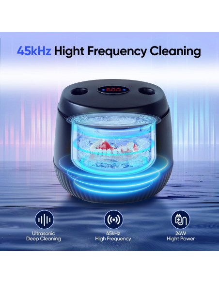 Limpiador Ultrasonico de Retenedores MySmile 200ML con Luz UV Limpiador Ultrasonico de Retenedores MySmile 200ML con Luz UV