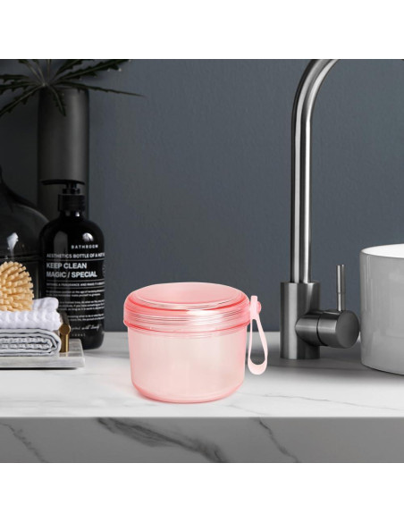 Caja de Baño para Dentaduras Uouovo Grande Rosa 9.5x10.4x7.8cm Caja de Baño para Dentaduras Uouovo Grande Rosa 9.5x10.4x7.8cm