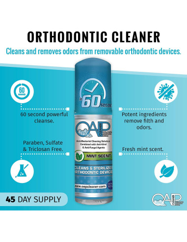 Limpiador OAP Espuma 44.3ml - Limpia Aparatos Dentales