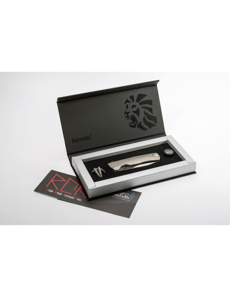 Cuchillo Plegable EDC LionSTEEL ROK Titanio M390 18.03 cm Cuchillo Plegable EDC LionSTEEL ROK Titanio M390 18.03 cm