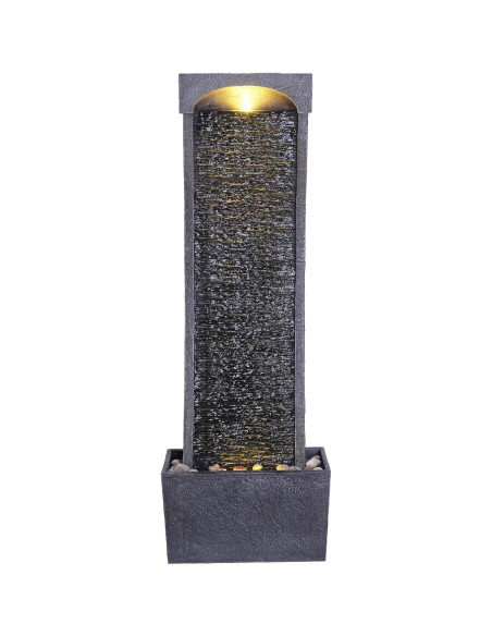 Fuente de Agua en Cascada Teamson Home 98.4 cm LED Negra Gris Fuente de Agua en Cascada Teamson Home 98.4 cm LED Negra Gris