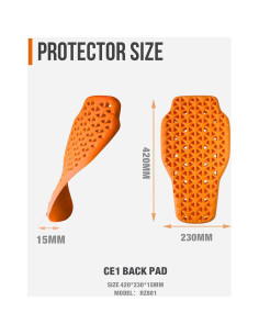 Almohadilla de Protección Espalda CE-1 BORLENI RZ-801S 298g 2