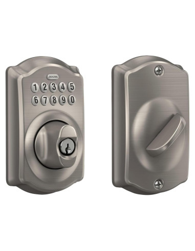 Cerradura Electrónica Schlage BE365 Camelot Níquel Satinado
