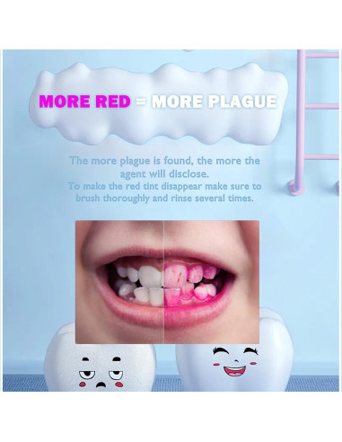 Agente Revelador de Placa Dental Teckolign - 20 Hisopos 30 ml