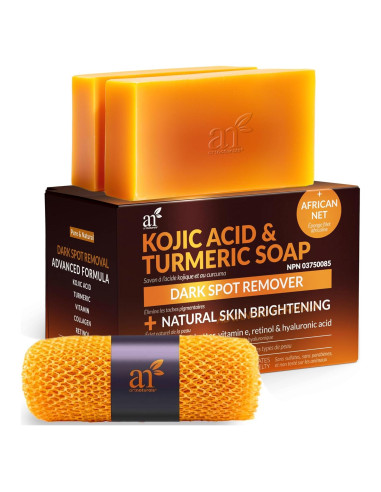 Jabón Ácido Kójico Artnaturals + Esponja Africana 2x142g