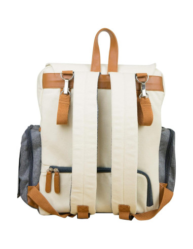 Mochila de Pañales Cutie Carry QTCARRY7, 21L, Gris Crema
