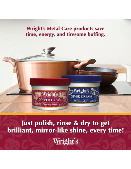 Limpiador de Crema para Cobre y Latón Wright - 226g - Sin Olor Limpiador de Crema para Cobre y Latón Wright - 226g - Sin Olor