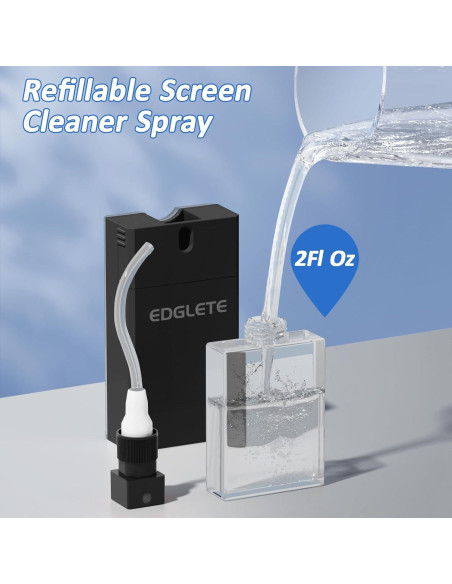 Kit Limpiador de Pantallas Edglete 60ml - Recargable y Seguro Kit Limpiador de Pantallas Edglete 60ml - Recargable y Seguro